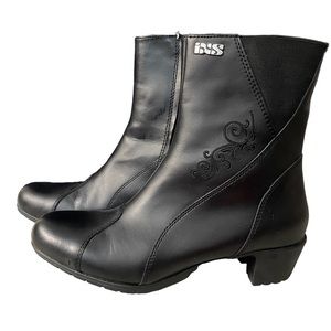 IXS Lea II Leather Women's Waterproof Motorcycle Riding Boots Black